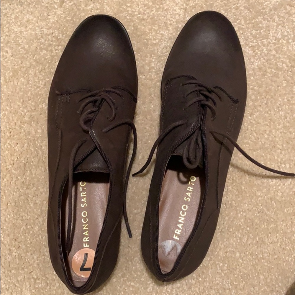 Franco sarto brown leather shoes